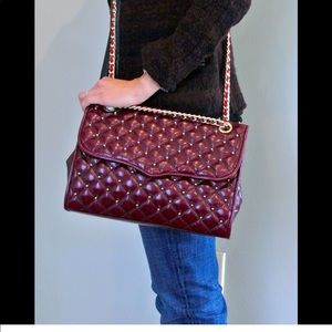 NWT Rebecca Minkoff Quilted Affair Burgundy